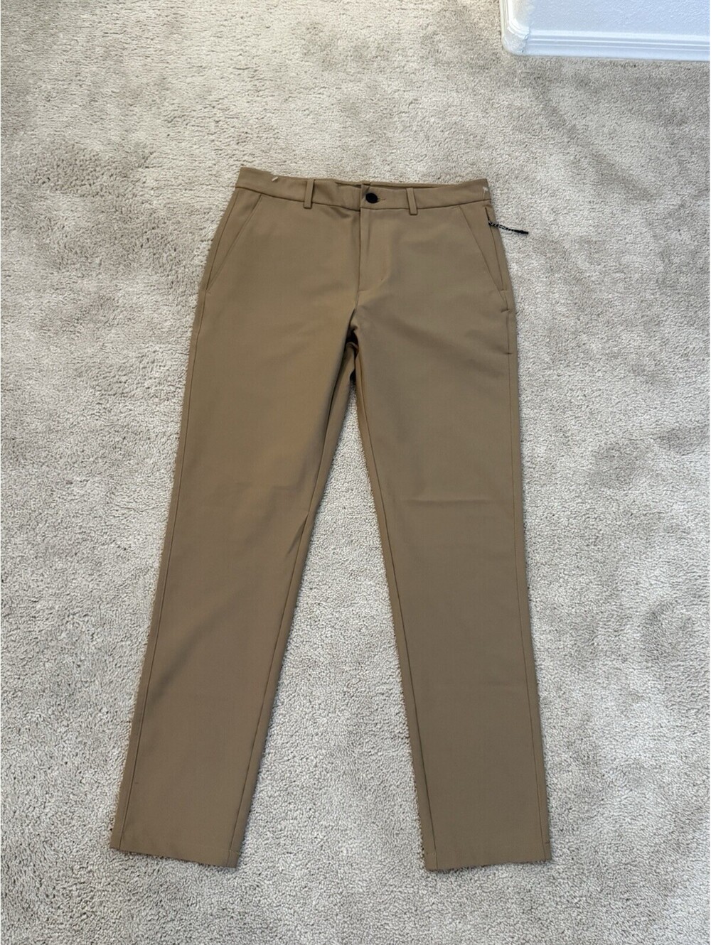 FLX Men’s Performance Dress Pants 32x32 Tan Khaki Stretch Straight Fit